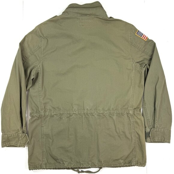 Polo Ralph Lauren Mens M65 Military Field Jacket Size Medium Talon Zipper Green - Picture 4 of 15